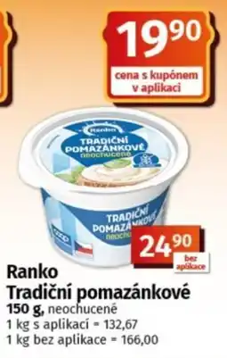 COOP TIP Ranko tradiční pomazánkové nabídka