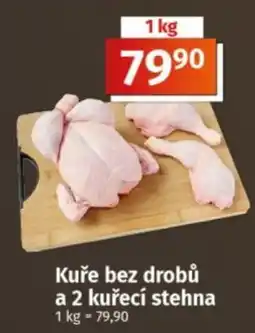 COOP TIP Kuře bez drobů a 2 kuřecí stehna nabídka