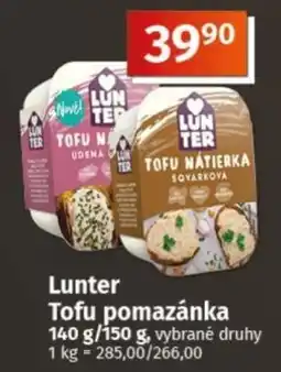 COOP TIP Lunter tofu pomazánka nabídka