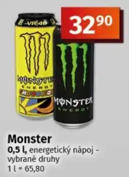 COOP TIP Monster energetický nápoj nabídka