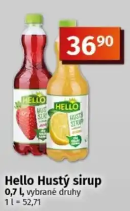 COOP TIP Hello Hustý sirup nabídka
