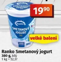 COOP TIP Ranko Smetanový jogurt nabídka