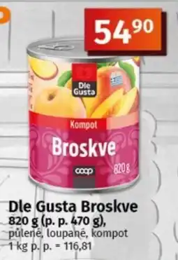 COOP TIP Dle Gusta Broskve nabídka