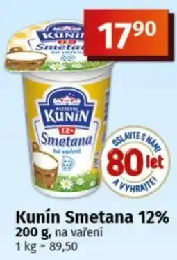 COOP TIP Kunín Smetana 12% nabídka