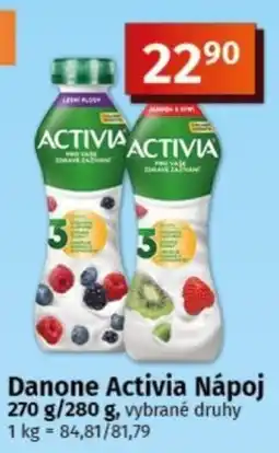 COOP TIP Danone Activia Nápoj nabídka