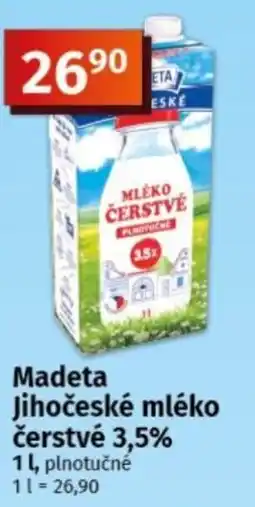 COOP TIP Madeta jihočeské mléko čerstvé 3,5% nabídka