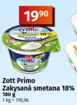 COOP TIP Zott Primo Zakysaná smetana 18% nabídka