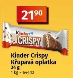 COOP TIP Kinder Crispy Křupavá oplatka nabídka