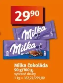 COOP TIP Milka čokoláda nabídka