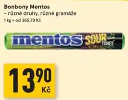 Žabka Mentos sour tones nabídka