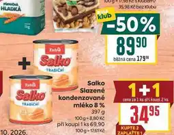 Billa Salko Slazené kondenzované mléko 8% nabídka