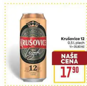 Billa Krušovice 12 0,51, plech nabídka