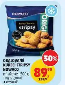 Penny Market OBALOVANÉ KUŘECÍ STRIPSY NOWACO mražené nabídka