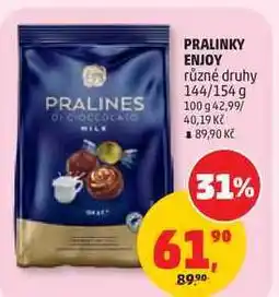 Penny Market PRALINKY ENJOY různé druhy, 144/154 g nabídka