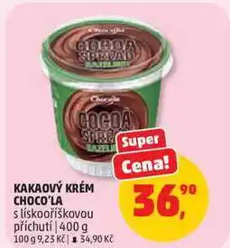 Penny Market KAKAOVÝ KRÉM CHOCO'LA s lískooříškovou příchutí nabídka