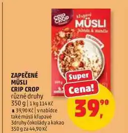 Penny Market ZAPEČENÉ MÜSLI CRIP CROP různé druhy nabídka