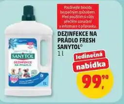 Penny Market SANYTOL DEZINFEKCE NA PRADLO nabídka
