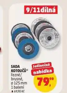 Penny Market SADA KOTOUČŮ řezné/ nabídka brusné, 0125 mm, 1 balení nabídka