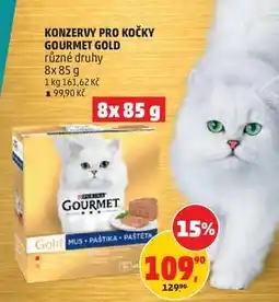 Penny Market GOURMET GOLD konzervy pro dočky různé druhy nabídka