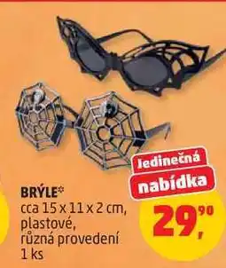 Penny Market BRÝLE cca 15 x 11 x 2 cm, plastové, různá provedení, 1 ks nabídka