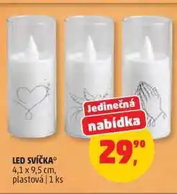 Penny Market LED SVÍČKA 4,1x9,5 cm, plastová, 1 ks nabídka