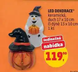 Penny Market LED DEKORACE keramická, duch 17 x 10 cm či dýně 13 x 10 cm, 1 ks nabídka
