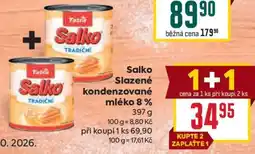 Billa Salko Slazené kondenzované mléko 8% nabídka