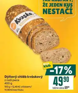 Billa Dýňový chléb kváskový nabídka