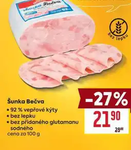 Billa ŠUNKA BEČVA nabídka
