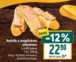 Billa Rohlík s anglickou slaninou nabídka