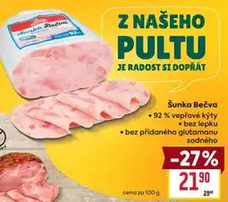 Billa ŠUNKA BEČVA nabídka