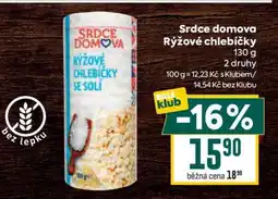 Billa Srdce domova Rýžové chlebíčky nabídka