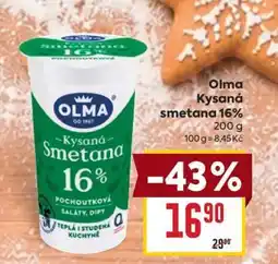 Billa Olma Kysaná smetana 16% nabídka