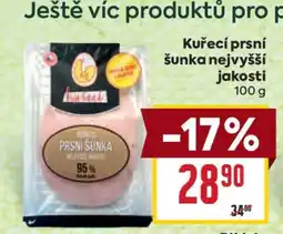 Billa KUŘECÍ PRSNÍ ŠUNKA NEJVYŠŠÍ JAKOSTI nabídka