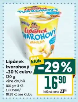 Billa Lipánek Tvarohový -30 % cukru nabídka