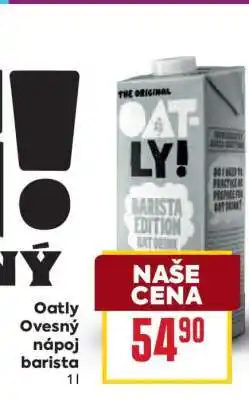 Billa Oatly Ovesný nápoj Barista nabídka