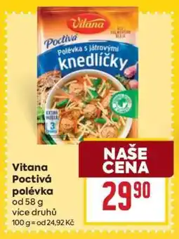 Billa Vitana Poctivá polévka nabídka