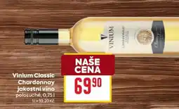 Billa Vinium Classic Chardonnay jakostní víno nabídka