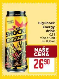 Billa Big Shock energy drink nabídka