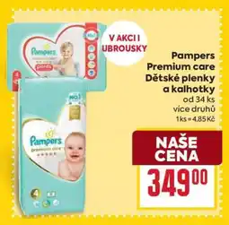 Billa Pampers Premium Care Dětské plenky a kalhotky nabídka
