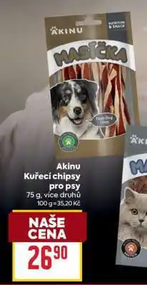 Billa Akinu Kuřecí chipsy pro psy nabídka