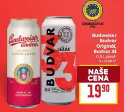 Billa Budweiser Budvar Original Budvar 33 nabídka