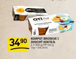 Flop KOMPOT BROSKVE | 90 OVOCNÝ KOKTEJL 2 x 240 g/PP 140 g nabídka