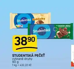 Flop STUDENTSKÁ PEČEŤ vybrané druhy nabídka