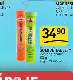 Flop ŠUMIVÉ TABLETY vybrané druhy nabídka