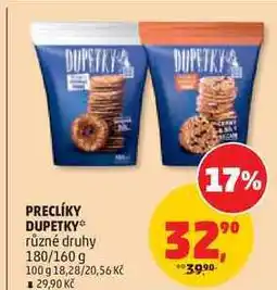 Penny Market DUPETKY různé druhy, 180/160 g nabídka