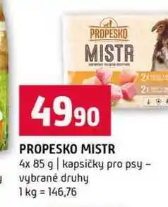 Terno PROPESKO MISTR 2 4x 85 g kapsičky pro psy vybrané druhy nabídka