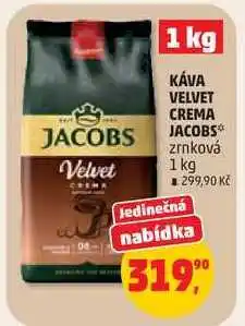 Penny Market JACOBS Velvet crema zrnková nabídka