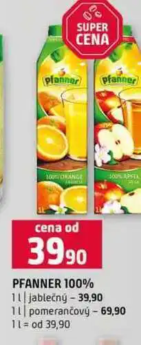 Terno PFANNER 100% 1l jablečný 1l pomerančový nabídka