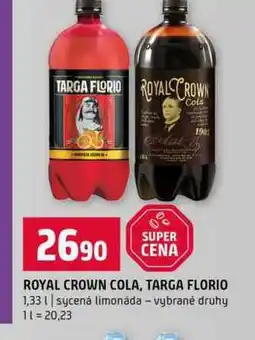 Terno ROYAL CROWN COLA, TARGA FLORIO 1,33l sycená limonáda vybrané druhy nabídka